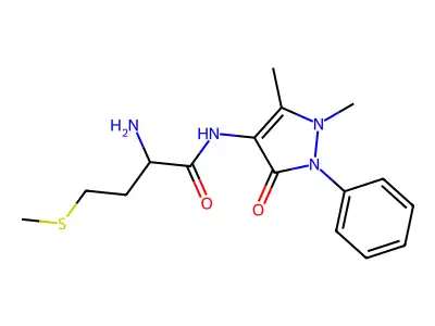 DL-Methionine-4-antipyrineamide structure
