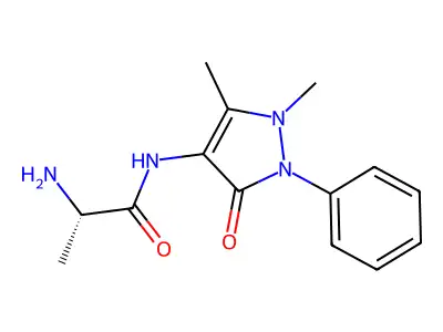 L-Alanine-4-antipyrineamide structure