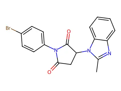 1-(4-Bromophenyl)-3-(2-methylbenzimidazolyl)azolidine-2,5-dione structure