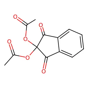 1H-Indene-1,3(2H)-dione, 2,2-bis(acetyloxy)- structure