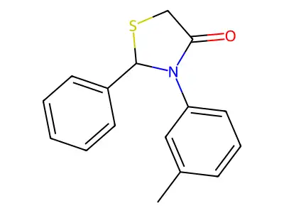 3-(3-Methylphenyl)-2-phenyl-1,3-thiazolidin-4-one structure
