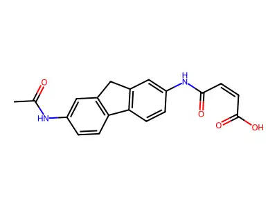 (Z)-4-[(7-acetamido-9H-fluoren-2-yl)amino]-4-oxobut-2-enoic acid structure