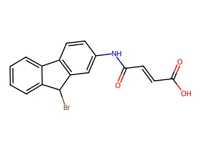4-[(9-bromo-9H-fluoren-2-yl)amino]-4-oxobut-2-enoic acid structure