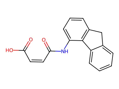 4-(9H-fluoren-4-ylamino)-4-oxobut-2-enoic acid structure