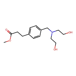 Methyl 3-[4-[(bis(2-hydroxyethyl)amino)methyl]phenyl]propanoate structure