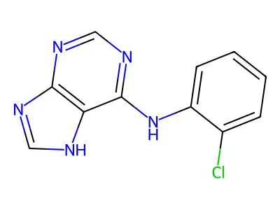 N-(2-chlorophenyl)-7H-purin-6-amine structure