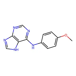 N-(4-methoxyphenyl)-5H-purin-6-amine structure