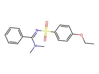 N'-((4-ethoxyphenyl)sulfonyl)-N,N-dimethylbenzimidamide structure