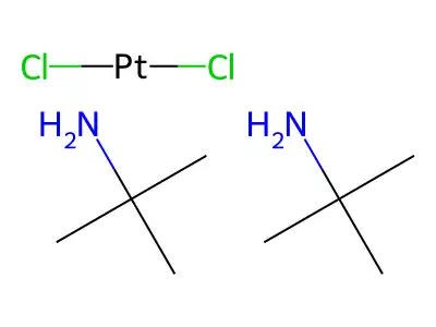 Platinum, bis(2-methyl-2-propanamine)dichloro-, (SP-4-2) structure