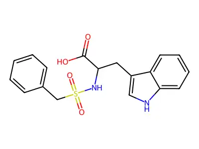 2-(benzylsulfonylamino)-3-(1H-indol-3-yl)propanoic Acid structure