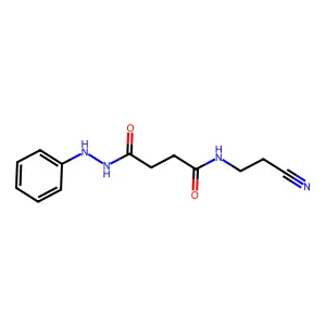 Butanoic acid, 4-((2-cyanoethyl)amino)-4-oxo-, 2-phenylhydrazide structure