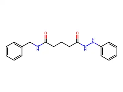 Pentanoic acid, 5-oxo-5-((phenylmethyl)amino)-, 2-phenylhydrazide structure