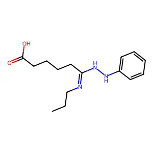 Hexanoic acid, 6-oxo-6-(propylamino)-, 2-phenylhydrazide structure