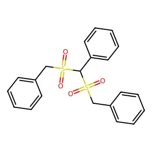 [Benzylsulfonyl(phenyl)methyl]sulfonylmethylbenzene structure