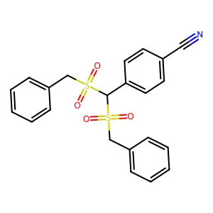 4-[双(苄磺酰基)甲基]苯甲腈 structure