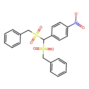 1-[Bis(benzylsulfonyl)methyl]-4-nitrobenzene structure