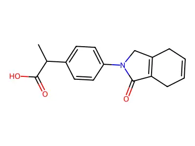 Benzeneacetic acid, alpha-methyl-4-(1,3,4,7-tetrahydro-1-oxo-2H-isoindol-2-yl)- structure