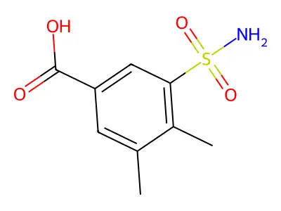 3,4-Dimethyl-5-sulfamoylbenzoic acid structure