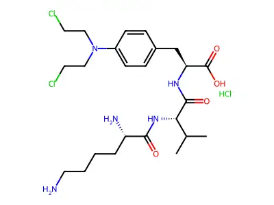 L-Lysyl-L-valylsarcolysine hydrochloride structure