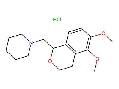 1-((3,4-Dihydro-5,6-dimethoxy-1H-2-benzopyran-1-yl)methyl)piperidine hydrochloride structure