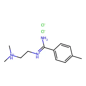 Benzamidine, N-(2-dimethylaminoethyl)-4-methyl-, dihydrochloride structure