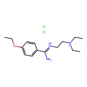 Benzamidine, N-(2-diethylaminoethyl)-4-ethoxy-, dihydrochloride, hydrate structure
