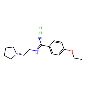4-Ethoxy-N-(2-(1-pyrrolidinyl)ethyl)benzenecarboximidamide dihydrochloride structure