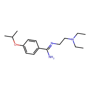 Benzamidine, N-(2-diethylaminoethyl)-4-isopropoxy- structure