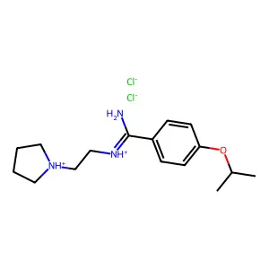 Benzamidine, 4-isopropoxy-N-(2-(1-pyrrolidinyl)ethyl)-, dihydrochloride structure