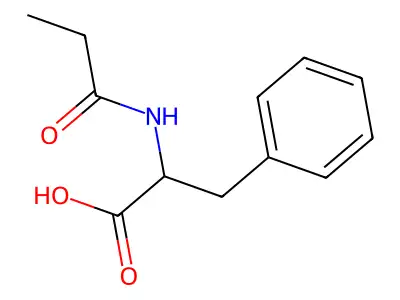 3-phenyl-2-(propanoylamino)propanoic Acid structure