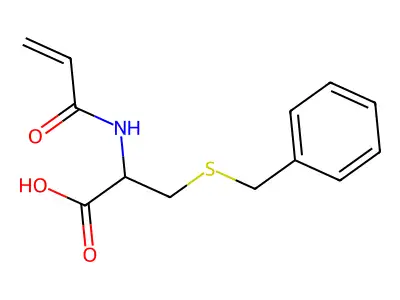 3-benzylsulfanyl-2-(prop-2-enoylamino)propanoic Acid structure