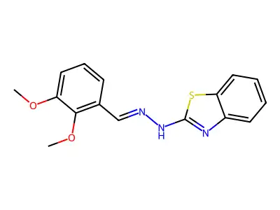 N-[(2,3-dimethoxyphenyl)methylideneamino]-1,3-benzothiazol-2-amine structure