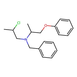 N-benzyl-2-chloro-N-(1-phenoxypropan-2-yl)propan-1-amine structure