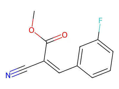 Methyl 2-cyano-3-(3-fluorophenyl)prop-2-enoate structure