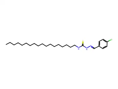 1-[(4-chlorophenyl)methylideneamino]-3-octadecylthiourea structure