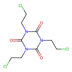 Tris(2-chloroethyl)isocyanuric acid structure