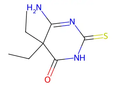 5,5-Diethyl-6-imino-2-thioxotetrahydro-4(1H)-pyrimidinone structure