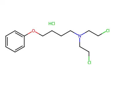 N,N-bis(2-chloroethyl)-4-phenoxybutan-1-amine structure