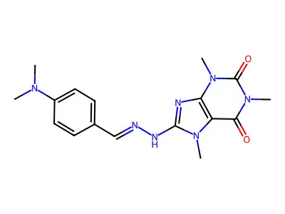 8-[(2E)-2-[[4-(dimethylamino)phenyl]methylidene]hydrazinyl]- structure