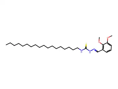 1-[(2,3-Dimethoxyphenyl)methylideneamino]-3-octadecylthiourea structure