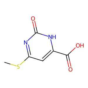 6-(Methylsulfanyl)-2-oxo-2,3-dihydropyrimidine-4-carboxylic acid structure