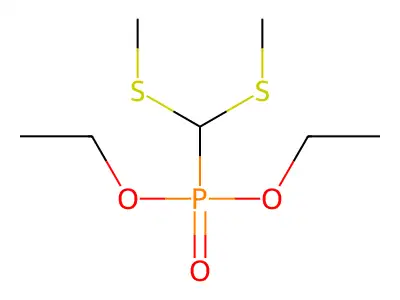 Diethyl [bis(methylthio)methyl]phosphonate structure