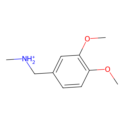 (3,4-Dimethoxyphenyl)methyl-methylazanium structure