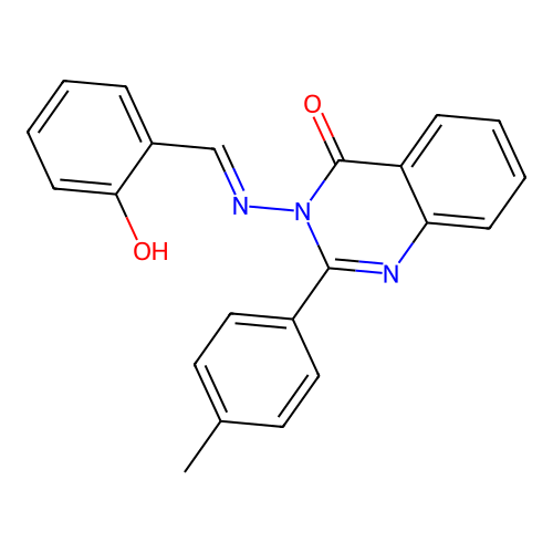 3-[(2-Hydroxyphenyl)methylideneamino]-2-(4-methylphenyl)quinazolin-4-one structure