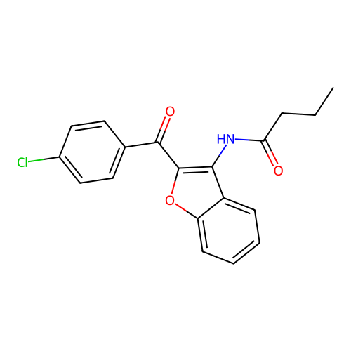 N-[2-(4-chlorobenzoyl)-1-benzofuran-3-yl]butanamide structure