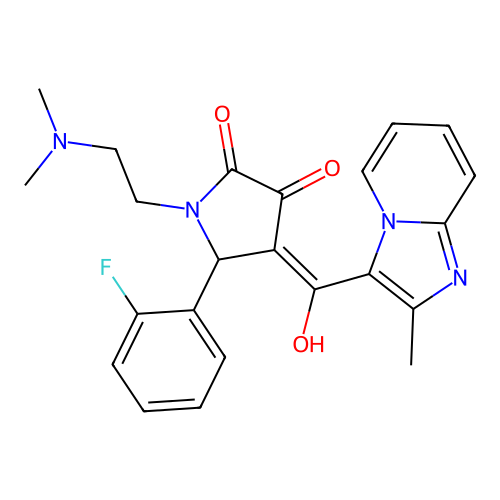 1-(2-(dimethylamino)ethyl)-5-(2-fluorophenyl)-3-hydroxy-4-(2-methylimidazo[1,2-a]pyridine-3-carbonyl)-1h-pyrrol-2(5h)-one structure