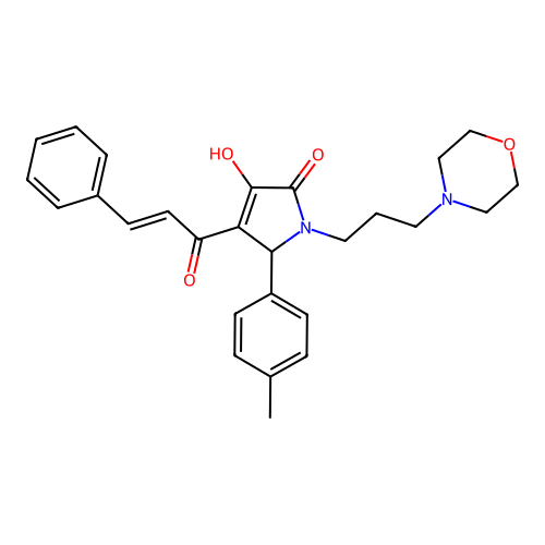 4-cinnamoyl-3-hydroxy-1-(3-morpholinopropyl)-5-(p-tolyl)-1H-pyrrol-2(5H)-one structure