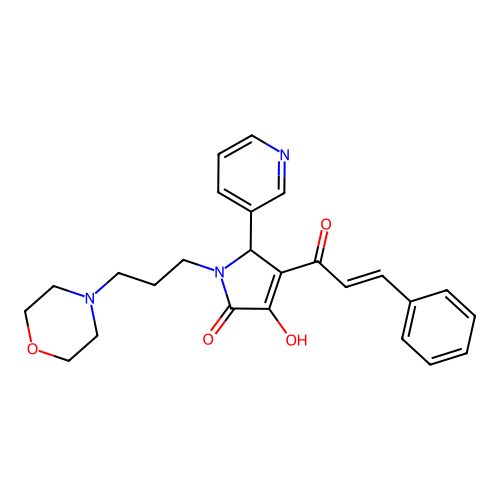 4-cinnamoyl-3-hydroxy-1-(3-morpholinopropyl)-5-(pyridin-3-yl)-1H-pyrrol-2(5H)-one structure