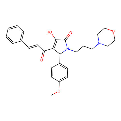 4-cinnamoyl-3-hydroxy-5-(4-methoxyphenyl)-1-(3-morpholinopropyl)-1H-pyrrol-2(5H)-one structure