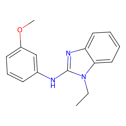(1-Ethylbenzimidazol-2-yl)(3-methoxyphenyl)amine structure